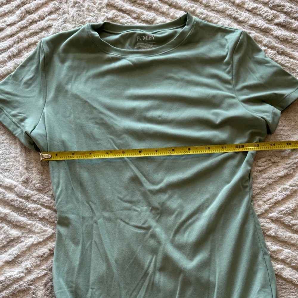 PUMIEY Women's Crew Neck Short Sleeve Thong Bodysuit - Picture 3 of 4